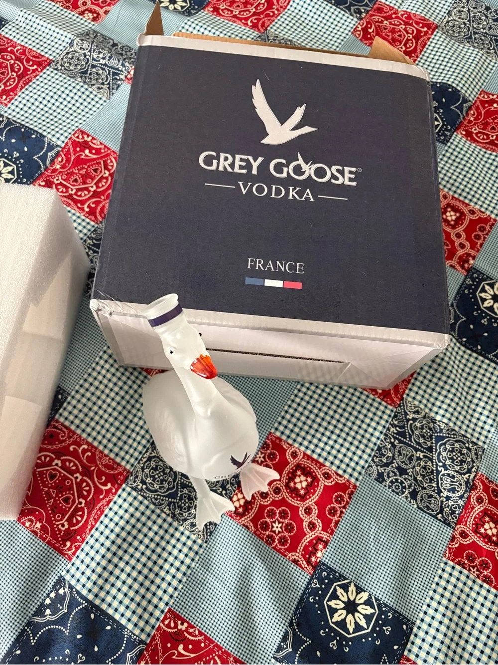 Grey Goose White Ceramic Goose Vase - White